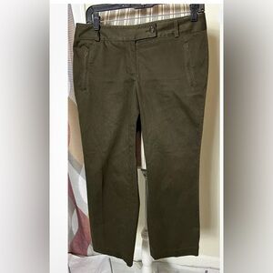 Talbots Modern Ankle Zip Style Moto pants in green 6 Petite ankle zip